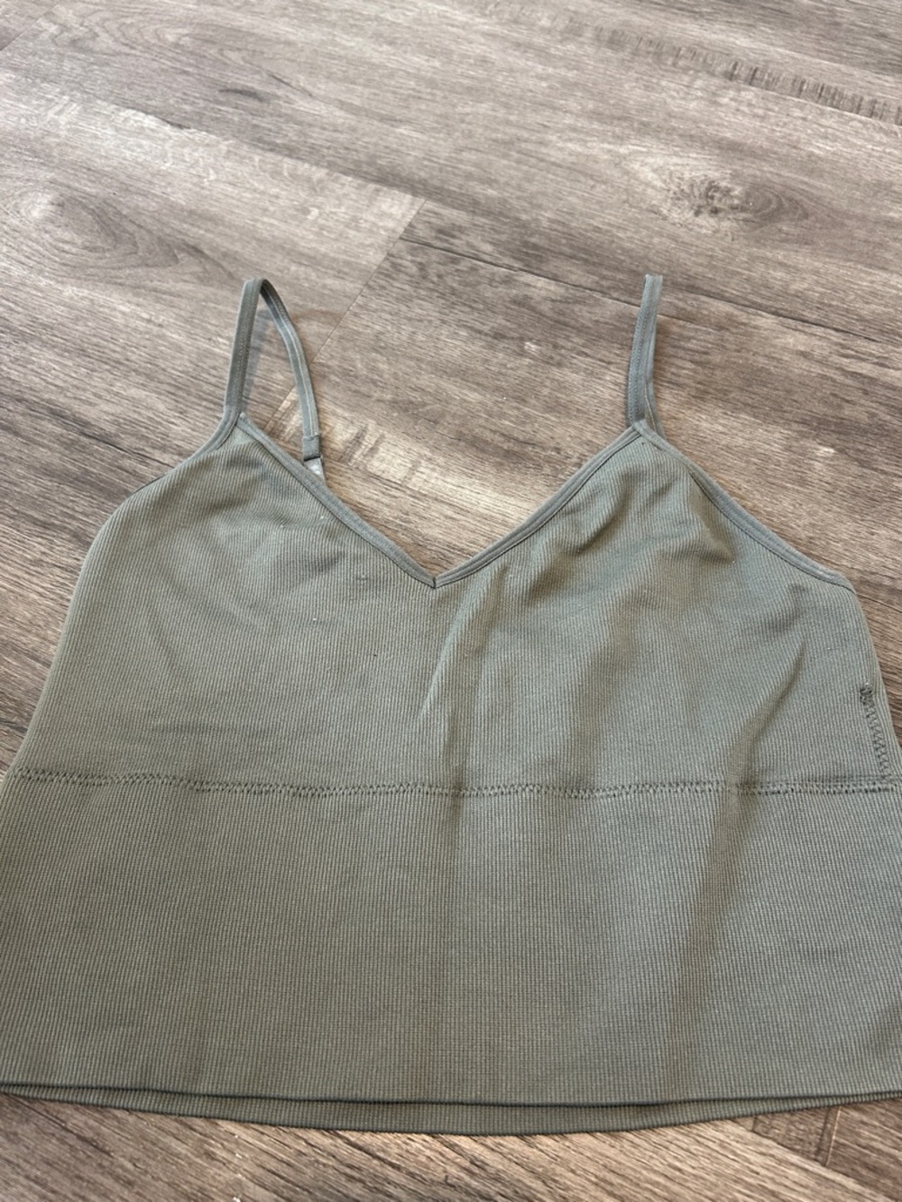 Dynamite Olive Green Ribbed Cami Tank